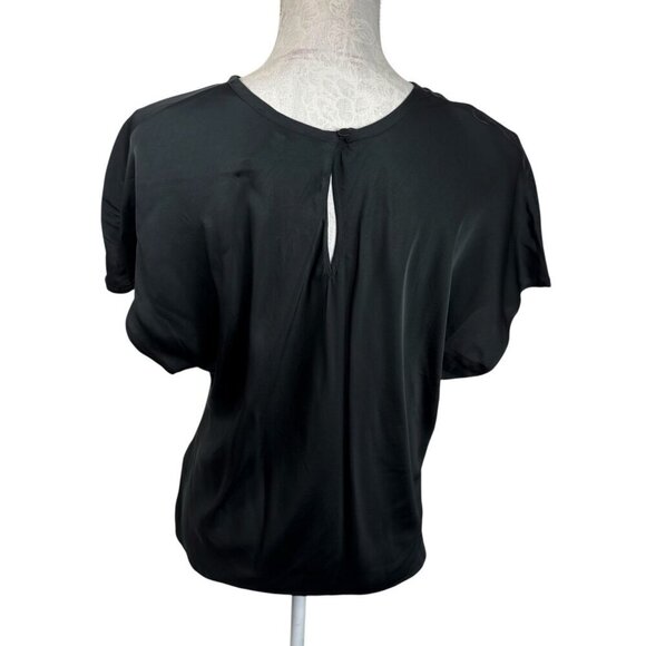 J.Crew Women's XL Denni Layering Satin Shell Top Black NWT - Picture 2 of 10